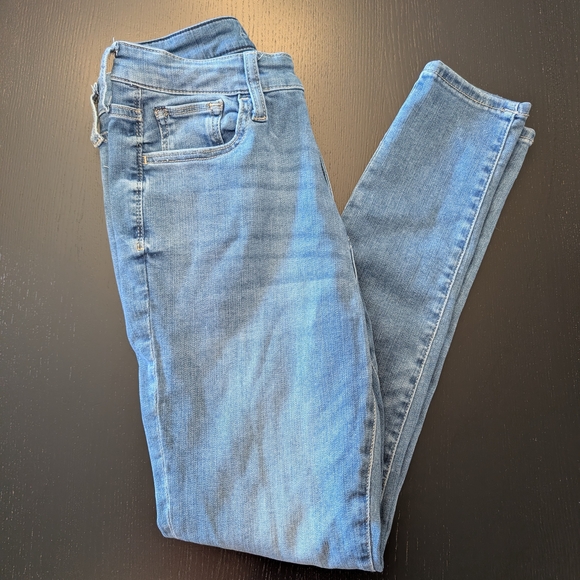 3 For $24 Arizona Jean Company Women's Blue Jeggings - Picture 6 of 9